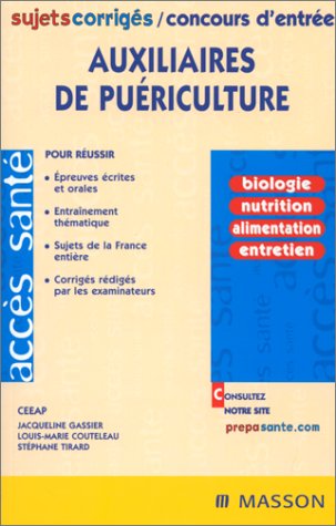 Auxilliaires de puériculture : Sujets corrigés concours d'entrée