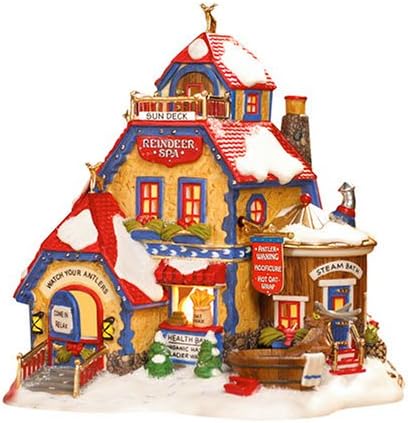 Department 56 North Pole Village Reindeer Spa Lit Building