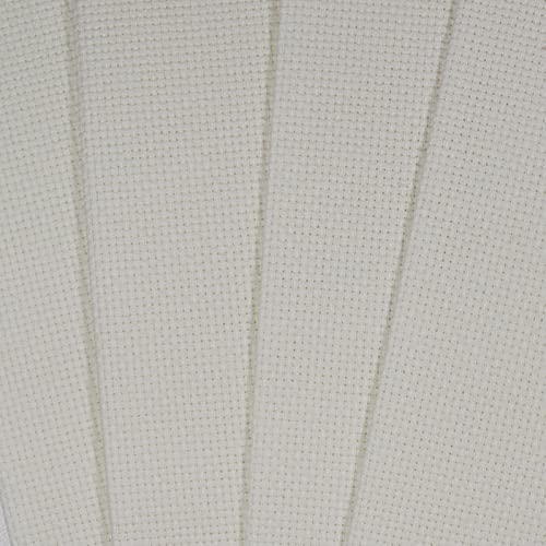 Image of KCS 4 pc of 12 inch x 18 inch 14CT Counted Cotton Aida Cloth Cross Stitch Fabric (Antique White)