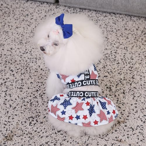 Image of CuteBone Two Piece Dog Sports Dress Athleisure Puppy Skirt Lightweight Small Dogs Girl Clothes Cat Apparel SPS15M