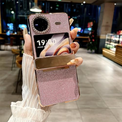 Téléphone de mode compatible avec VIVO X Flip Case étui léger rose