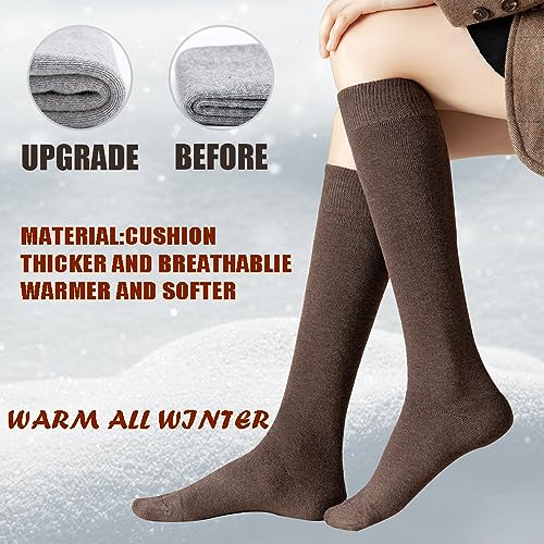 Warm Knee High Socks for Women-Thermal Cotton Cushioned Socks For Hiking,Work,Skiing,Gifts3