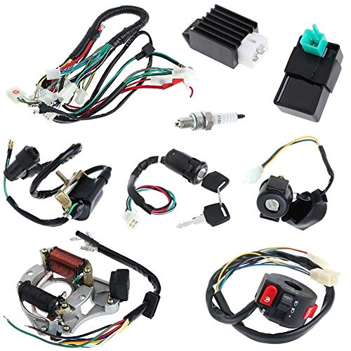 Annpee Complete Electrics Stator Coil CDI Wiring Harness for 4 Stroke ATV KLX