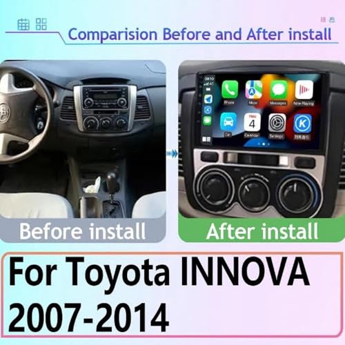 Pantalla de coche con Carplay inalámbrico para Toyota Prius con Android Auto y Mirror 2 DIN 2
