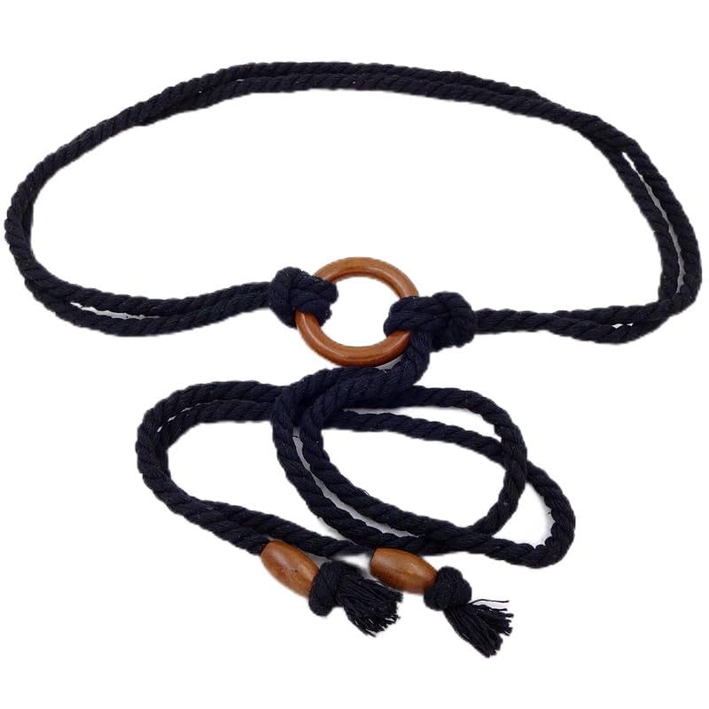 Women Bohemian Style Belt Braid Waist Belt for Dresses Woven Belt