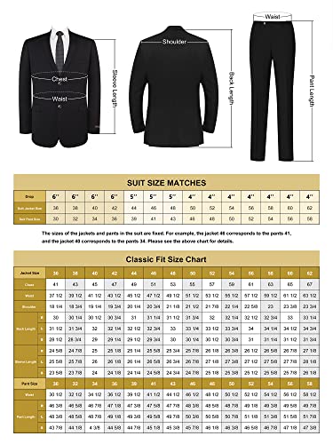 Mens 3 Piece Classic Fit Suit Set One Button Solid Jacket Blazer Vest & Pants2