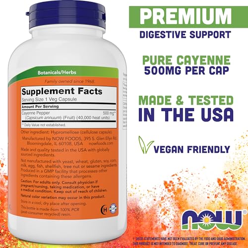 NOW Foods Cayenne Veg Capsules