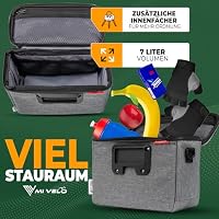 MIVELO Lenkertasche Fahrrad - Fahrradtasche Lenker - wasserabweisend & geräumig - Lenkertasche - Tasche Lenker - E-Bike tauglich - mit Handyfach (Grau, mit Adapter) – Ansicht 3