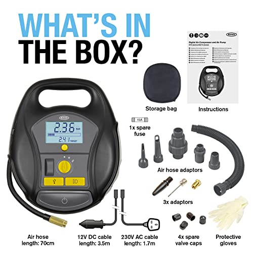 Image of RING TYREINFLATE GO 6 Cordless Tyre Inflator Air Compressor & Air Pump - Perfect for Leisure Activities
