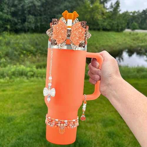 Hpebl 9PCS Accessories for Stanley Cup 30 40oz Tumbler Accessories,Orange - image 4