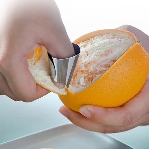 Miniatura 5 de Hemoton 20 unids pelador para cortador de mariscos cubierta de acero inoxidable peladores de verduras heridas Cortar verduras protectores metal