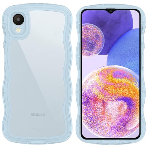 【Newnugds】Galaxy A23 5G ケース 韓国 おしゃれ シンプル 波状エッジ ギャラクシーA23 ソフト TPU うねうね 純透明 創意 超軽量 薄型 スマホケース 黄ばみなし 指紋防止 擦り傷防止 全面保護 衝撃吸収 ワイヤレス充電対応