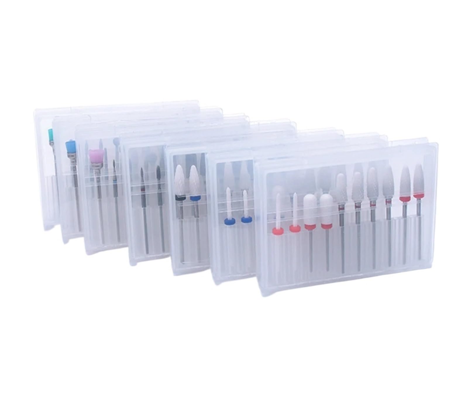 Diamentowy wiertło Zestaw 10 ceramicznych wierteł do paznokci do elektrycznej maszynki do manicure. Wiele zestawów.(Mtset18h27-7pc)