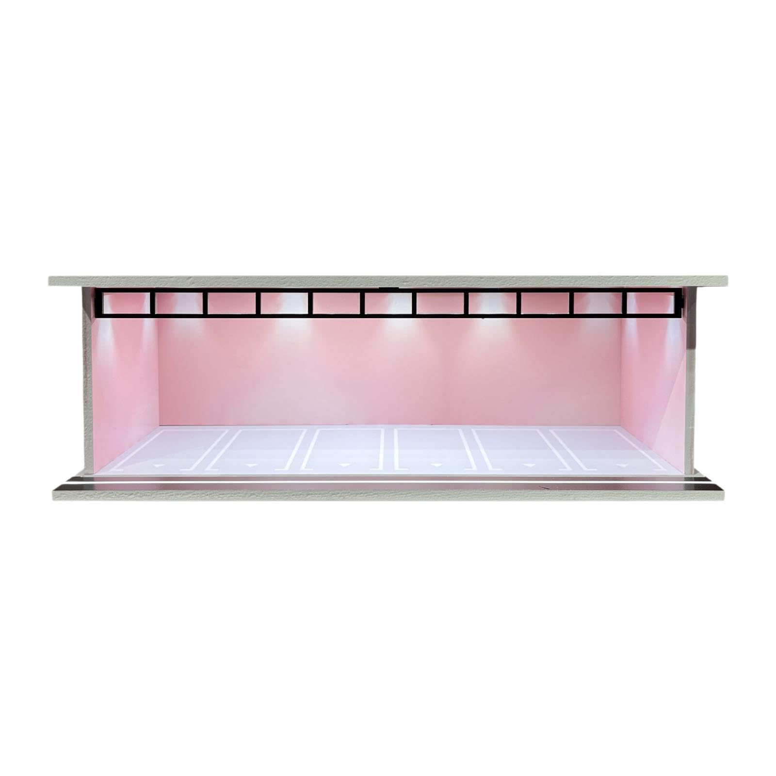 Vitrina Acrílica para Maquetas de Coches, Soporte para Maquetas de Vehículos en Miniatura, Escena de Aparcamiento Simulada, Ideal para Coleccionistas, Style B