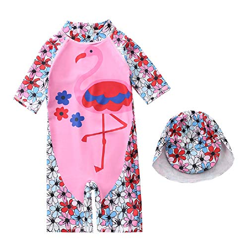 Kids Boys Swimsuit UPF 30+ UV Sun Protective One-Piece Rash Guard Pink