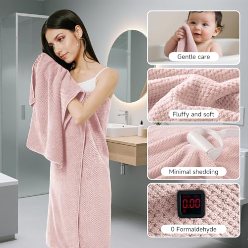 33% Off REDKISS Premium Pink Bath Towel Set - 6 Piece