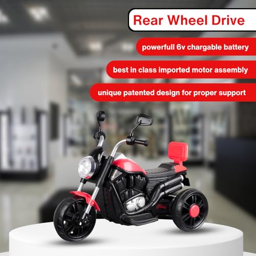 Image of Delhi Retailer Supper Battery Operated Bike for Kids Electric Ride On Toy with Light & Music Rechargeable Battery Bike for Kids to Drive 2 to 7 Years.Battery.
