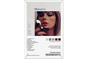 Midnights Poster: Unleash the Enigma of Taylor Swift's Album in a Striking Metal Art