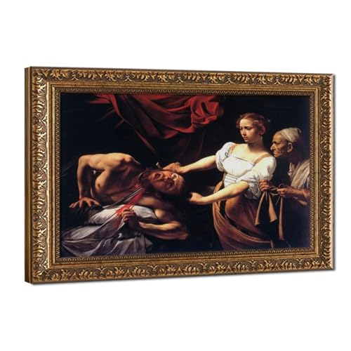 Impression sur toile Le Caravage Judith et Holopherne chef-d'œuvre 1599