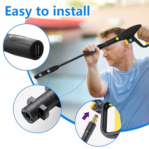 Xynovia Pressure Washer Gun Replacement for Karcher,Quick-Connect Trigger Gun with 40" Extension Lance & Adjustable Nozzle fits for Karcher K2 K3 K4 K5 K6 K7 Models(2175PSI) 4 Xynovia Pressure Washer Gun Replacement for Karcher,Quick-Connect Trigger Gun with 40" Extension Lance & Adjustable Nozzle fits for Karcher K2 K3 K4 K5 K6 K7 Models(2175PSI) - Image 4