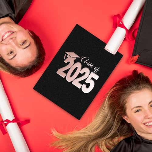 Image of Graduation Decorations 2025 Guest Book, Grad Party Decorations Class of 2025, Rose and Gold Theme