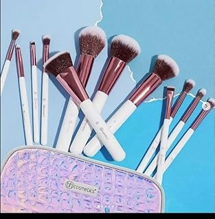 حقيبة مكياج نسائية مع 12 فرشاة تجميل – لتنظيم أدواتك باحتراف.