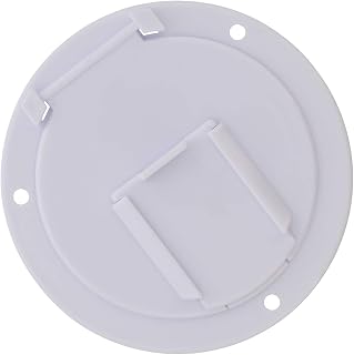 Round Electric Cable Hatch for 50 Amp RV Electric Cord – RV Camper Electric Cord Cover, White