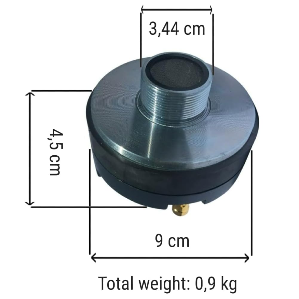 KIT SET PER PYLE PDS122 1 driver a compressione tweeter 125 watt rms 250 watt max, filettatura da 1" 2,5 cm, casa, feste, cassa, 8 ohm, 95 db, bobina 3,5 cm, 1 pezzo + condensatore omaggio