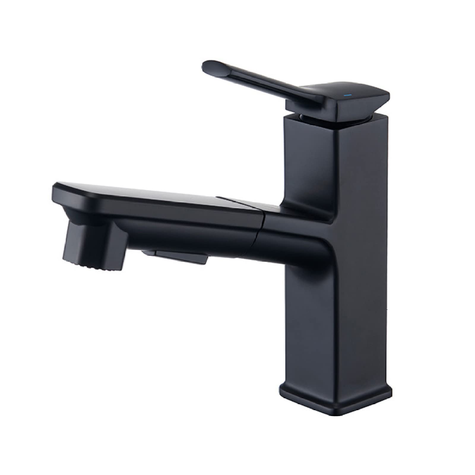 Robinet de lavabo noir mat avec douchette fluide pour vasque haut de gamme
