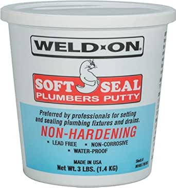 WELD-ON 80103 Soft Seal Stain-Free Plumber's Putty - Lead-Free, Non ...