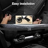 AB1 flexzon Universal Quality Deluxe Black PU Leather Front Car Seat Covers Padded Cushions - Image 5
