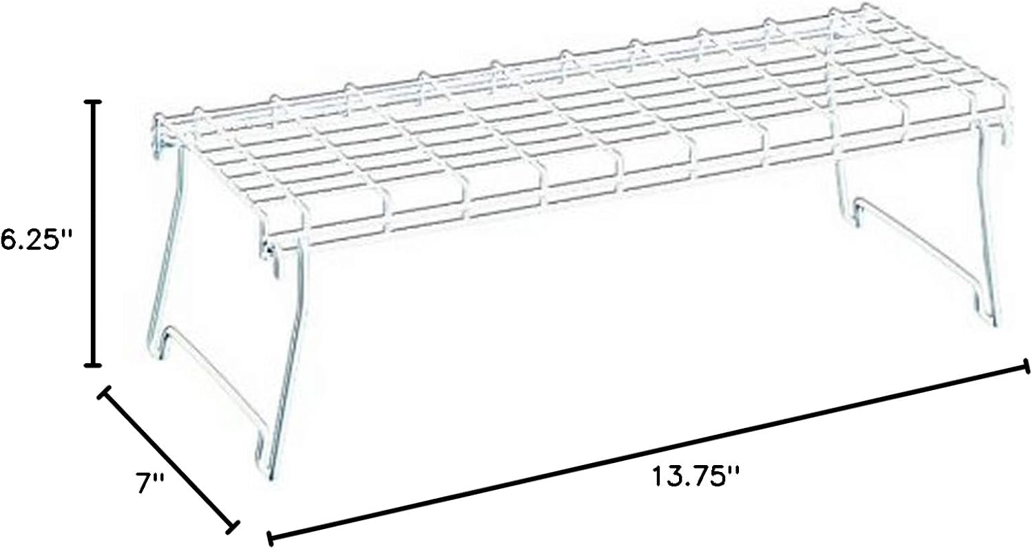 Metaltex USA Inc. Stacking Shelf, White, Small