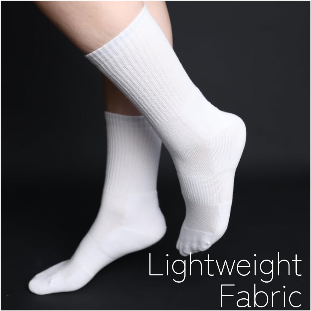 YANES Premium Athletic Unisex Crew Socks for Running, Gym, and Sports, Breathable, Moisture-Wicking Socks for Men and Women - Image 5