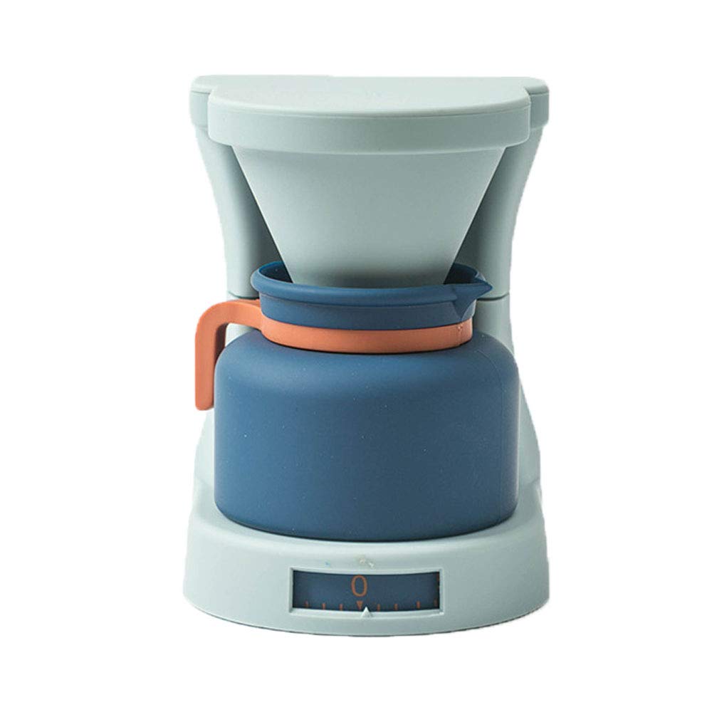 WasonD Stylish Mini Kitchen Timer Mechanical for Cooking Baking Gaming Study Working Laboratory Table Decoration No Battery Required 60-Minute Manual Count Down Clock with Alarm - Coffee Maker