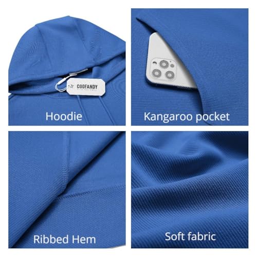 Image of COOFANDY Mens Hoodie Long Sleeve Casual Pullover Hooded Sweatshirt Fashion Drawstring Hoodies with Pocket