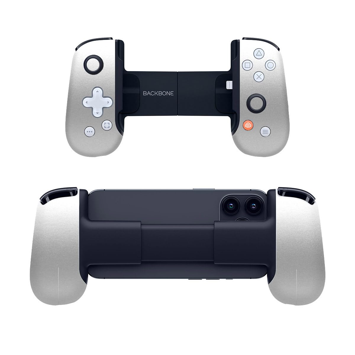 SopiGuard Sticker Skin for Backbone One Controller Full Body Wrap (Satin Silver Metallic)