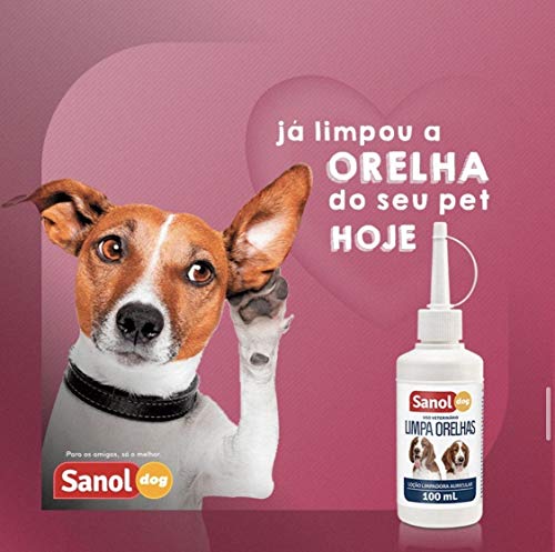 Limpa orelhas, Sanol Dog, 100ml, Branco