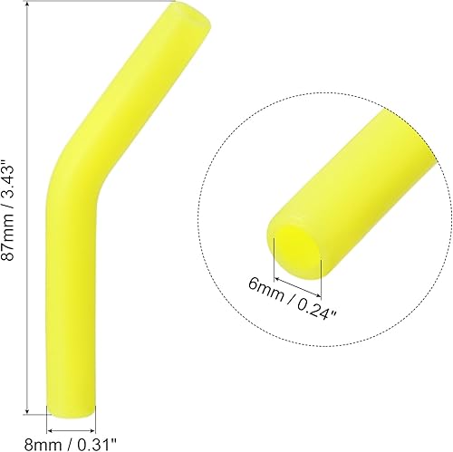 Miniatura 9 de uxcell 8 puntas de popote de silicona, punta de codos de paja de silicona, fundas de paja de metal suaves y reutilizables para popotes de acero