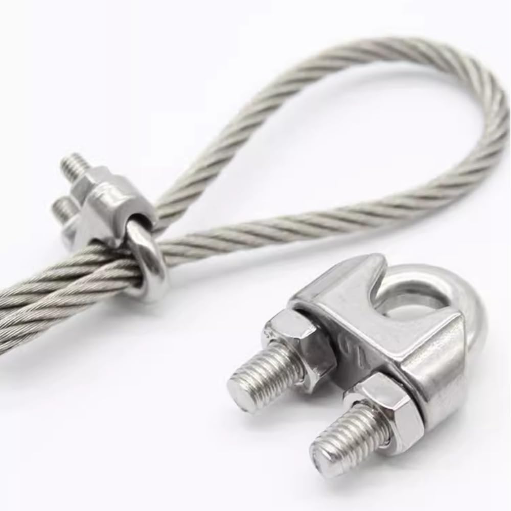 Kiwochy 15 Stück Drahtseilklemme M3 – Edelstahl 304, Bügelklemme Für 3 Mm Stahlseil, Rostfrei, Für Markisen & Wäscheleinen