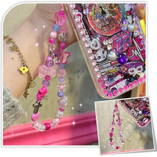 [KAMIHO] ビーズストラップ ビーズストラップ 韓国 スマホストラップ スマホチェーン