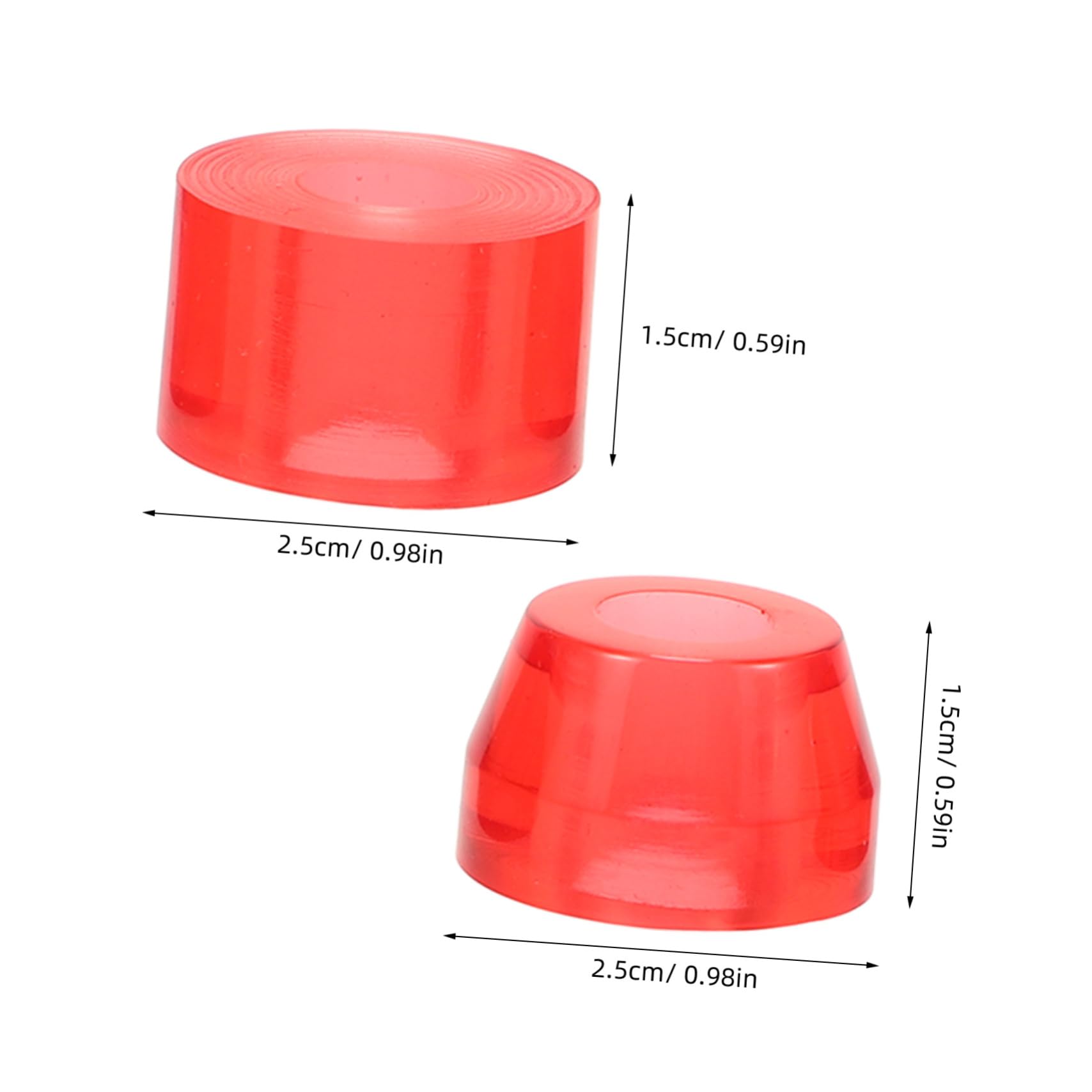 GOOHOCHY Ice Skating Accessories 4pcs Skateboard Shock Pads Simple Installation for Street Skating