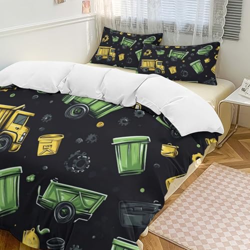 Juego de cama de camión 220x240 cm con funda de almohada para niños 3