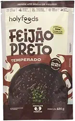 FEIJÃO PRETO TEMPERADO SEM PANELA DE PRESSÃO HOLYFOODS 120G