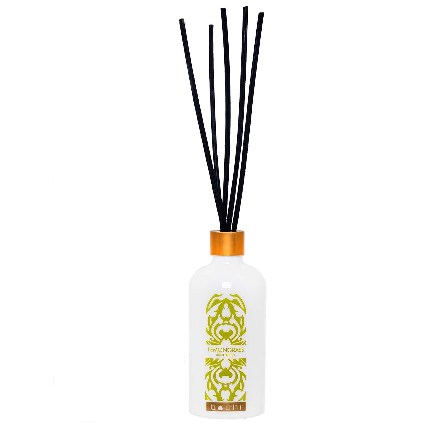 Bodhi® Premium zapach do pomieszczeń z trawy cytrynowej, 90 ml – pałeczki zapachowe o orzeźwiającym zapachu cytrusów do Twojego domu i łazienki, dyfuzor z pałeczkami, bez alkoholu