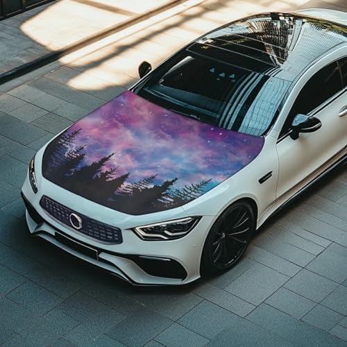 Image of Car Snow Cover,A Waterproof,Windproof Half Car Cover for Winter Frost and Ice Removal-Star Forest