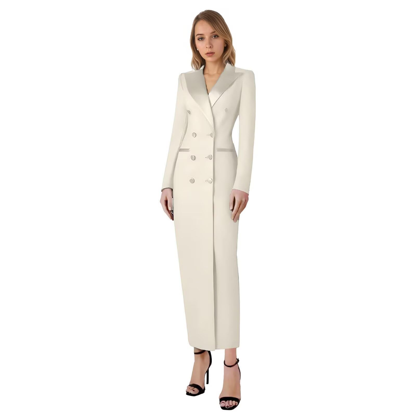 Blazers for Women Double Breasted Blazer Dress for Women Tuxedo Dress Suit Jacket