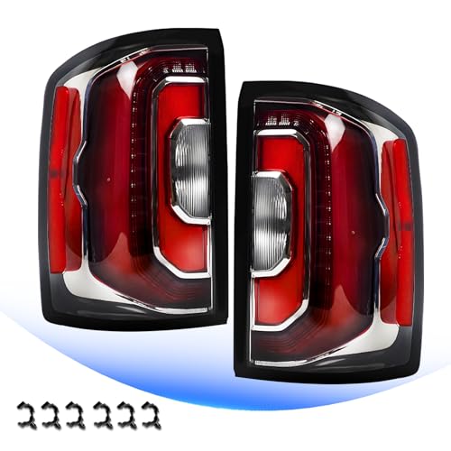 STRECOS Pair Led Tail Lights Compatible with 2016 2017 2018 GMC Sierra 1500 Denali SLT Taillight Rear Brake Reversing Lamp Assemblies Replace OEM#84365931 84365930 (1 Pair)