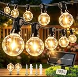 LaPitio Guirnaldas Luces Exterior Solar, 30M 50+2 Bombillas LED Irrompibles