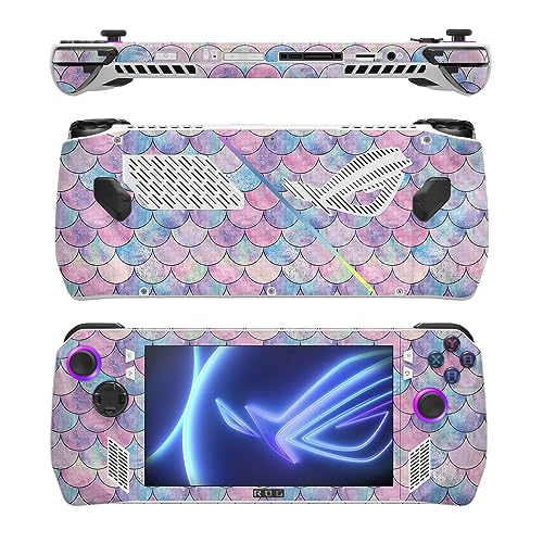 Image of MightySkins Carbon Fiber Skin Compatible with Asus ROG Ally - Mermaid Scales | Protective, Durable Textured Carbon Fiber Finish | Easy to Apply