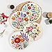 ORIGACH 6 Pack Flowers Embroidery Kits for Beginners, DIY Starter Hand Embroidery Kit with Floral Wreath Wildflower & Butterfly Patterns and Instructions for Adults Women Crafting